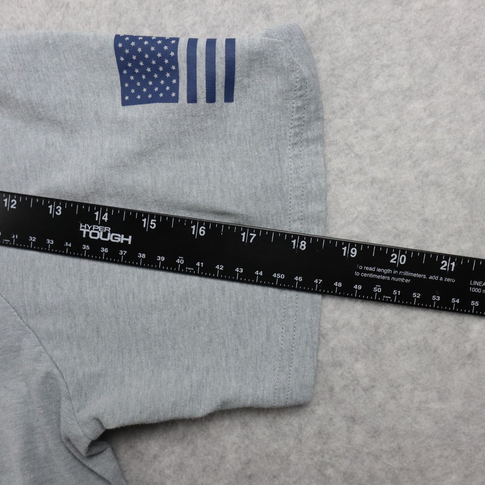 Under Armour T-Shirt Mens XL Heatgear Loose Freedom Flag Tee Gray Short Sleeve - Picture 8 of 12